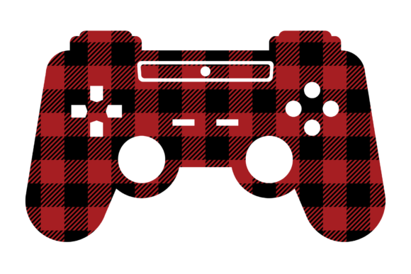 Buffalo Plaid Gaming Pad Silhouette: A Versatile Graphic for Creative Projects