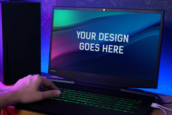 Elevate Your Design Presentation with the HP Gaming Laptop Mockup 03