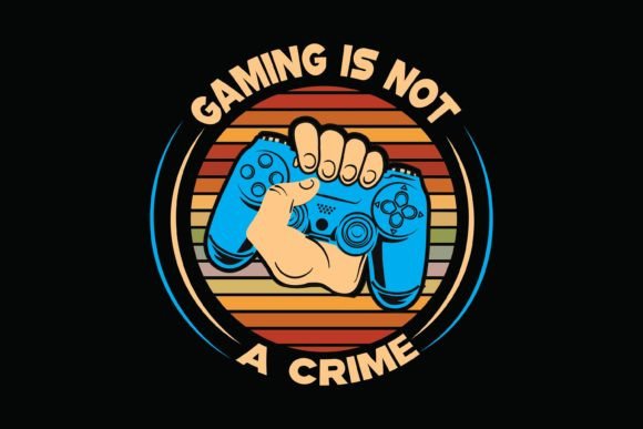 Gaming is Not Crime T-Shirt Design as a Scalable Digital Asset