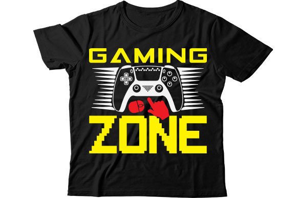 Gaming Zone T-Shirt Design Assets for Creatives