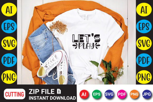 Let’s Play Gaming T-Shirt Design