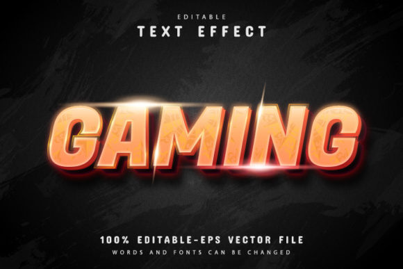 The Power of Dynamic Design: Gaming Text Effect with Orange Gradient in Modern Visual Communication