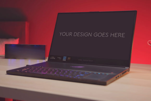 Transform Your Design Presentations with Gaming Laptop Mockup 37