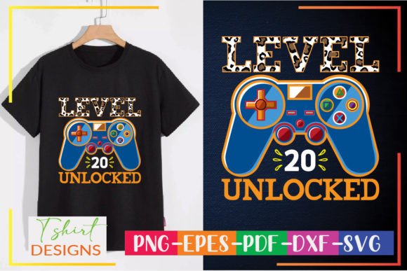 Unlock Your Creativity with Level 20 Unlocked Gaming T-Shirt Designs